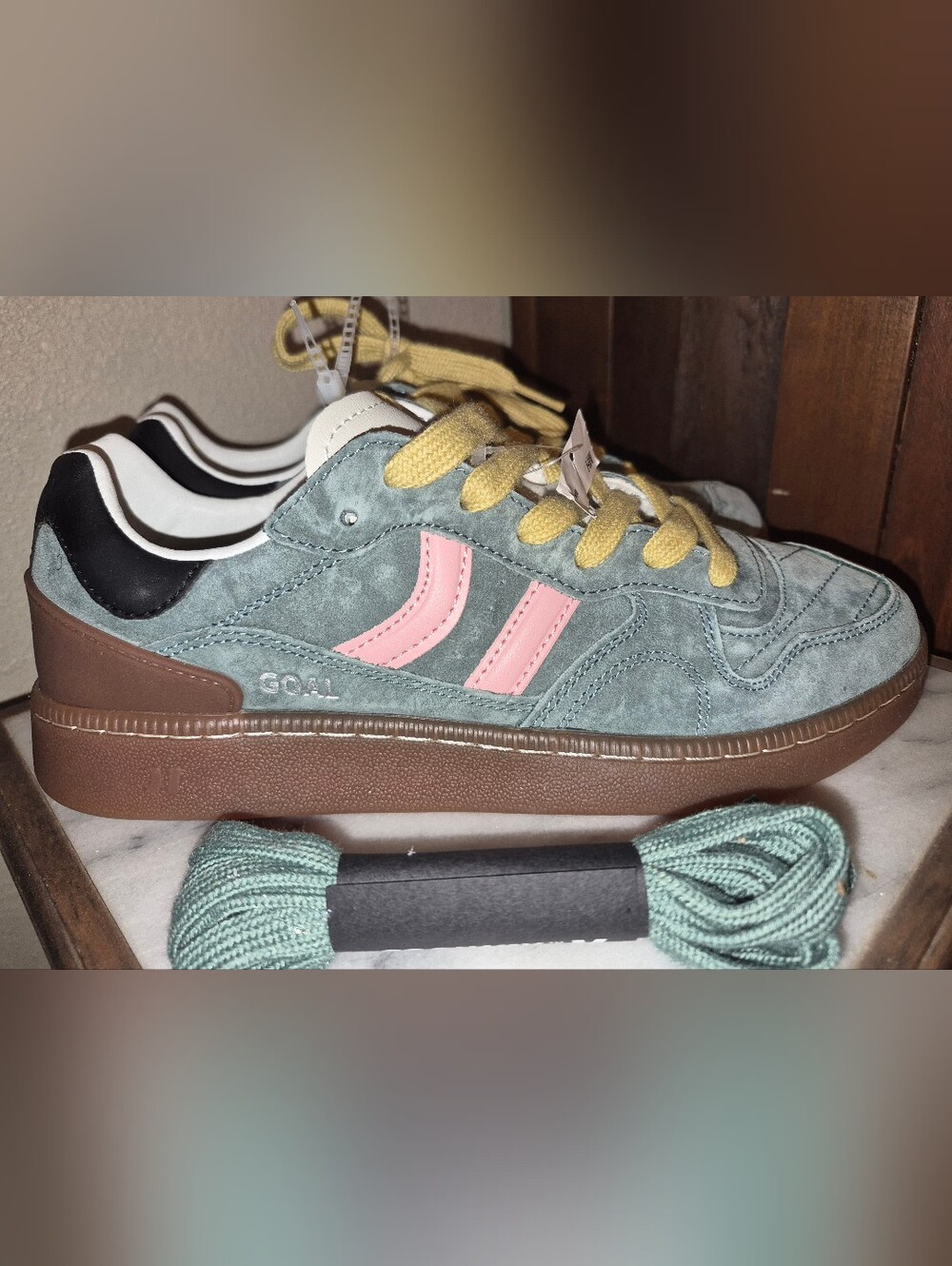 Womens Coolway GOAL Athletic Shoe - Green Forest & Pink Size 8, Nwt's